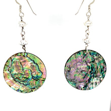 Load image into Gallery viewer, Abalone and Sterling Silver Pearl Earrings
