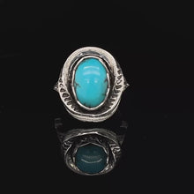 Load and play video in Gallery viewer, Turquoise Moon Ring
